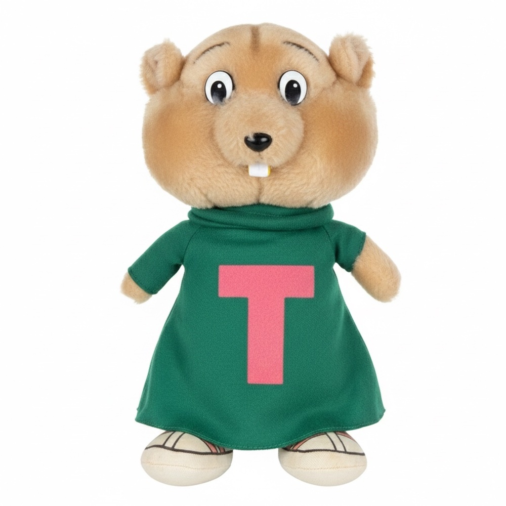 🐿️ Alvin and the Chipmunks: Theodore 12" Plush Toy - Green Hoodie 💚